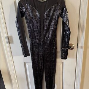 Black and Silver Sequin Jumpsuit dance outfit